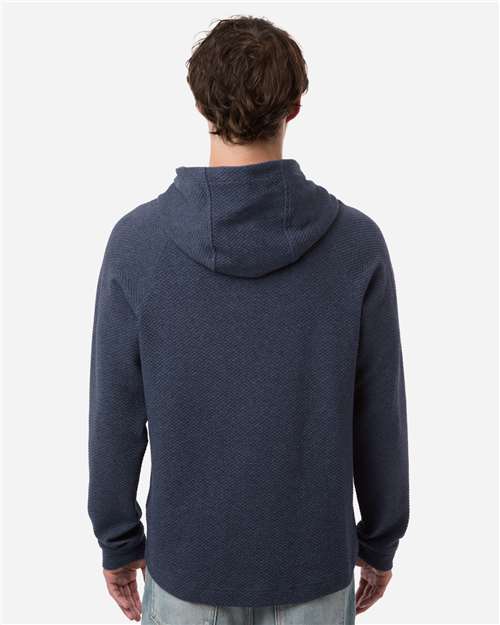 North End Men's Spirit Textured Hooded Pullover - NE729 Classic Navy Heather