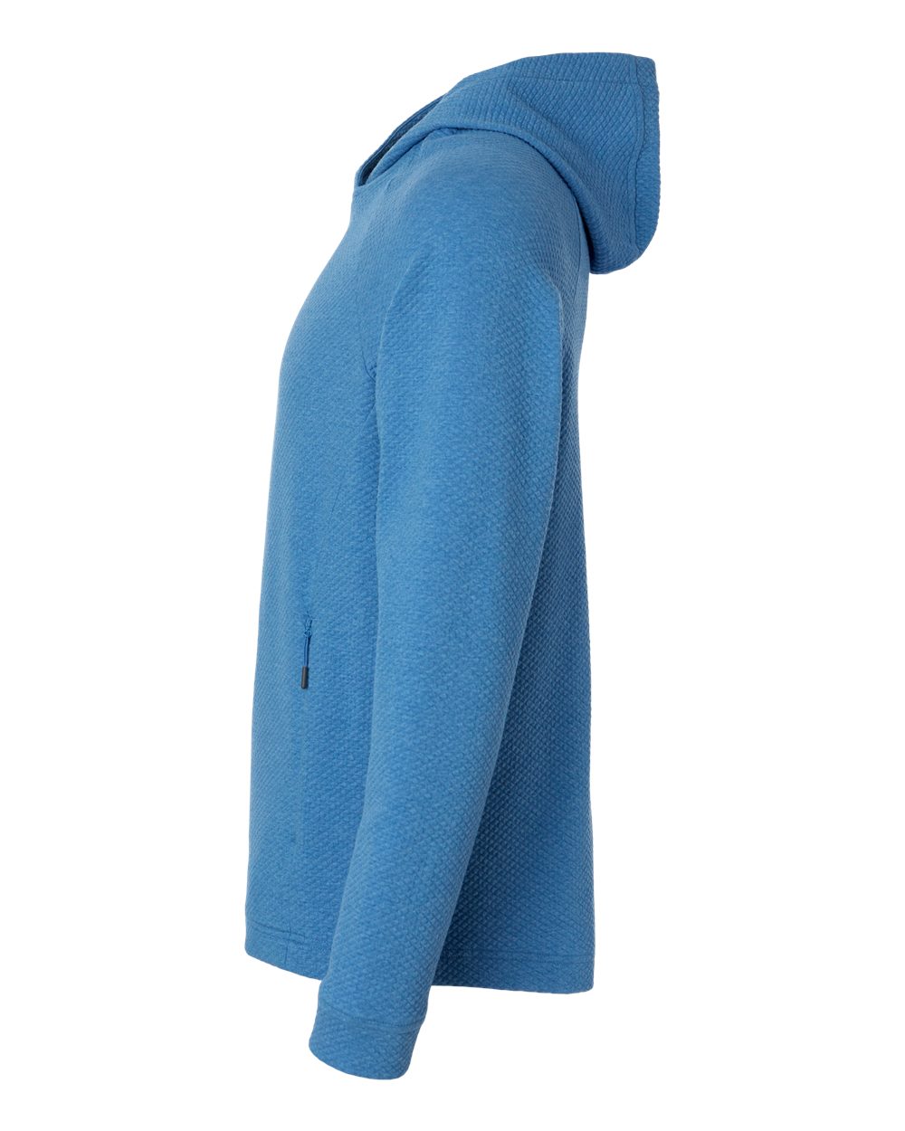 North End Men's Spirit Textured Hooded Pullover - NE729 Light Nautical Blue Heather