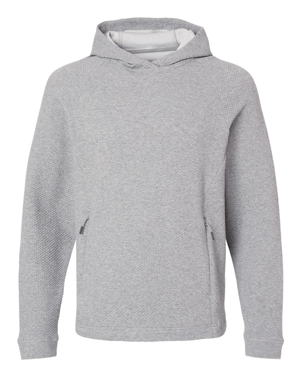 North End Men's Spirit Textured Hooded Pullover - NE729 Platinum Heather