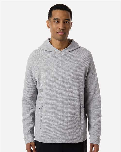North End Men's Spirit Textured Hooded Pullover - NE729 Platinum Heather