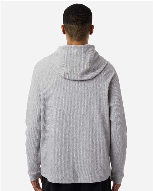 North End Men's Spirit Textured Hooded Pullover - NE729 Platinum Heather