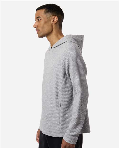 North End Men's Spirit Textured Hooded Pullover - NE729 Platinum Heather
