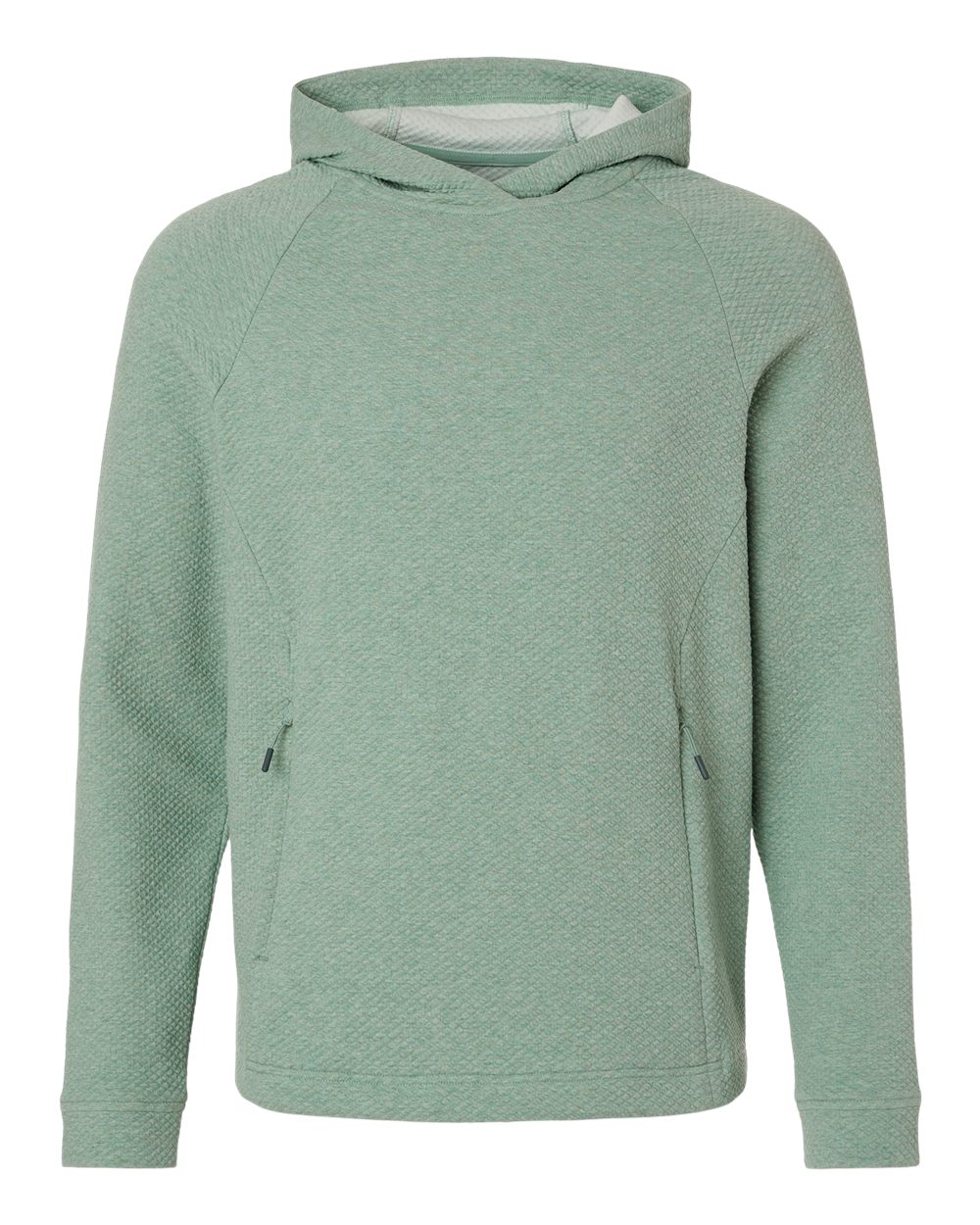 North End Men's Spirit Textured Hooded Pullover - NE729 Sage Green Heather