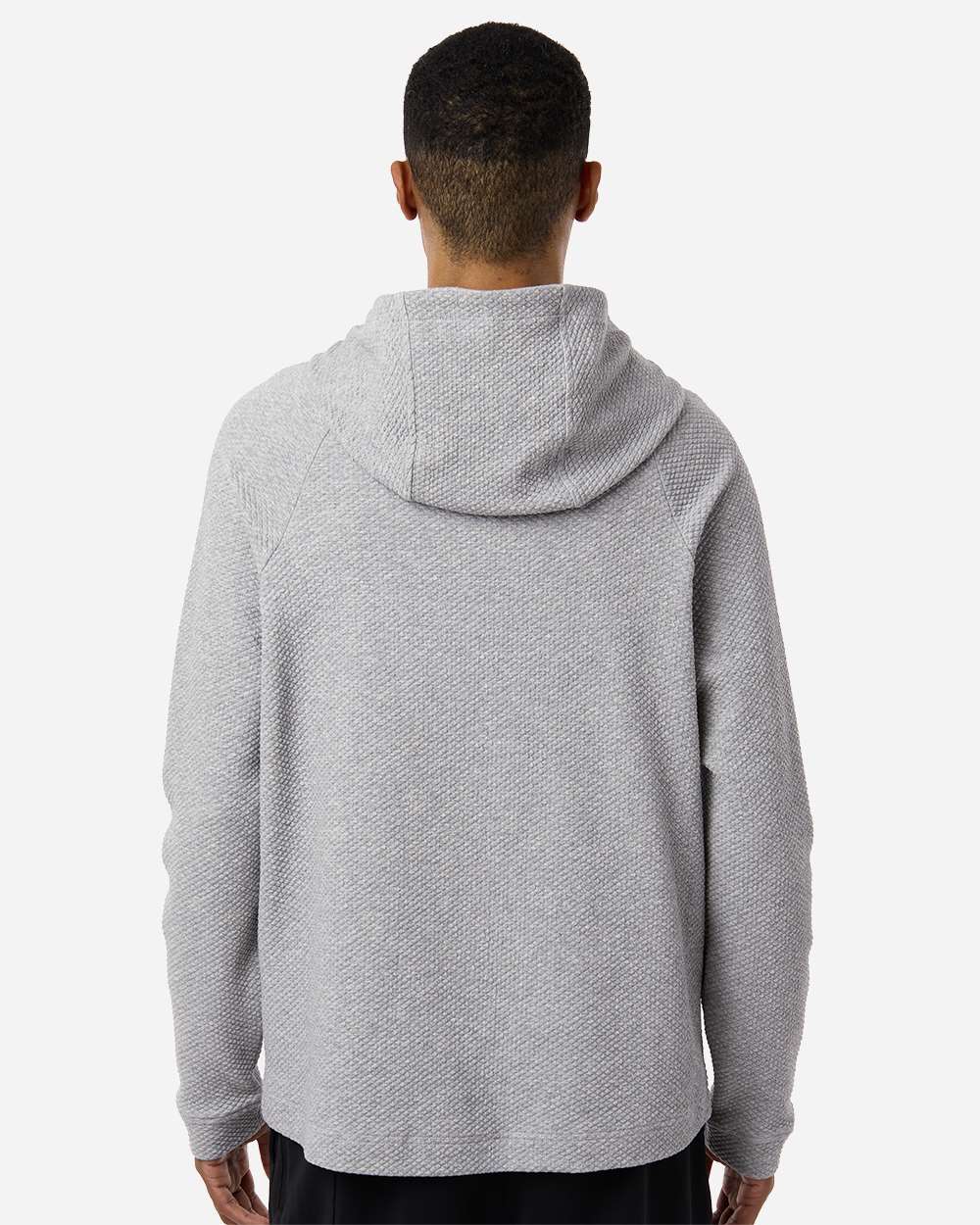 North End Men's Spirit Textured Hooded Pullover - NE729 Platinum Heather
