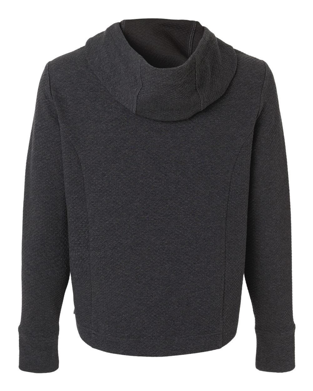 North End Women's Spirit Textured Hooded Pullover - NE729W Black Heather