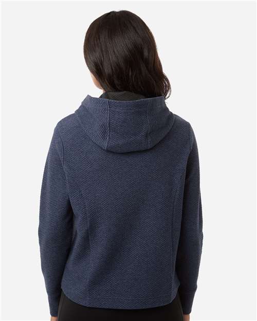 North End Women's Spirit Textured Hooded Pullover - NE729W Classic Navy Heather