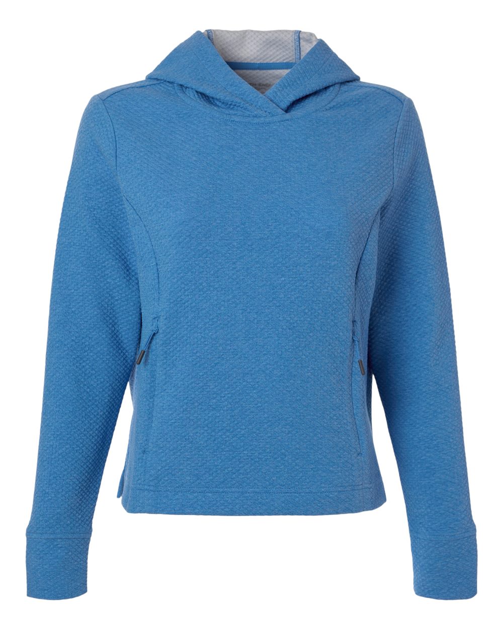 North End Women's Spirit Textured Hooded Pullover - NE729W Light Nautical Blue Heather