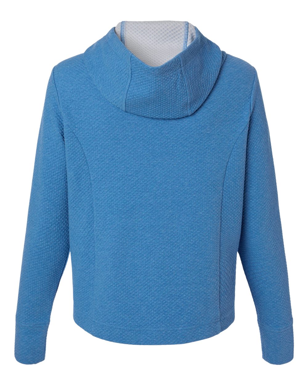 North End Women's Spirit Textured Hooded Pullover - NE729W Light Nautical Blue Heather