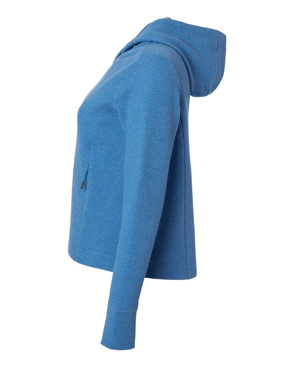 North End Women's Spirit Textured Hooded Pullover - NE729W Light Nautical Blue Heather