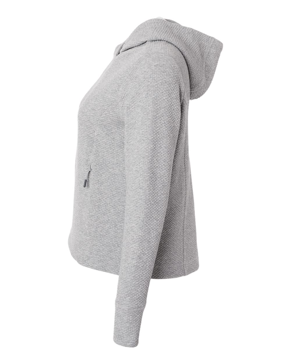 North End Women's Spirit Textured Hooded Pullover - NE729W Platinum Heather