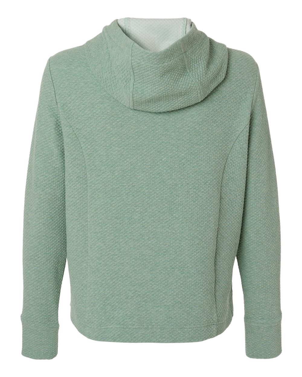 North End Women's Spirit Textured Hooded Pullover - NE729W Sage Green Heather