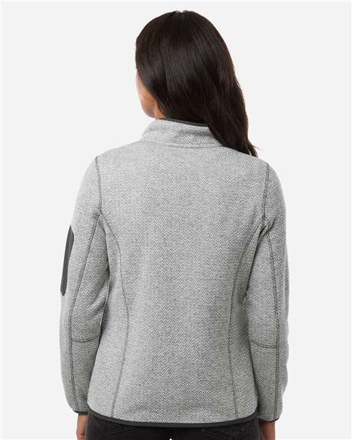 North End Women's Jasper Full-Zip Fleece Jacket - NE730W Grey- White