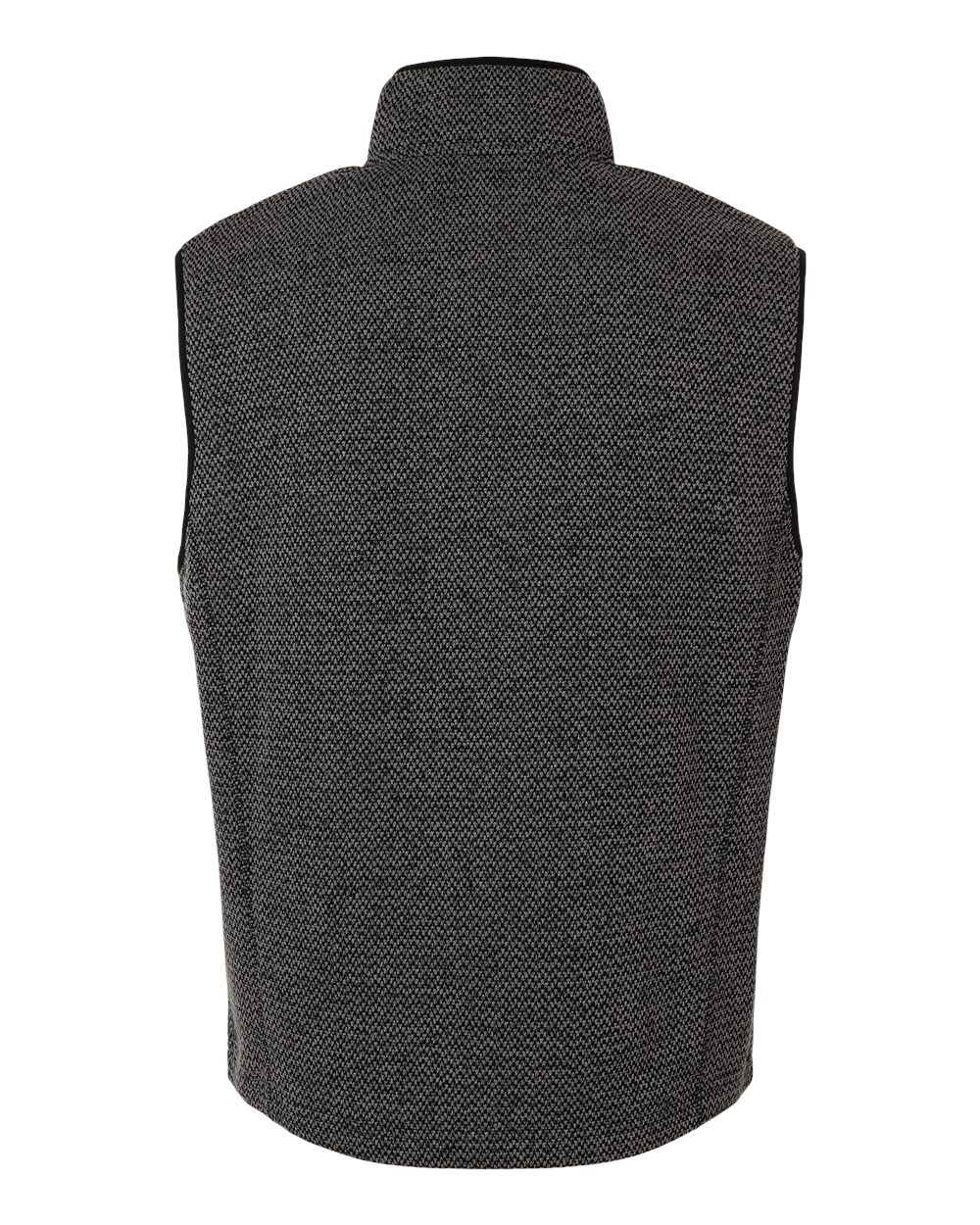 North End Men's Jasper Jacquard Fleece Vest - NE731 Black- Grey