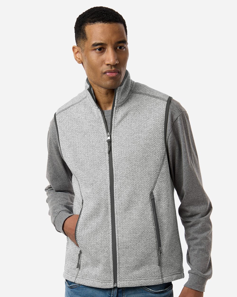 Next Level Men's Jasper Jacquard Fleece Vest - NE731