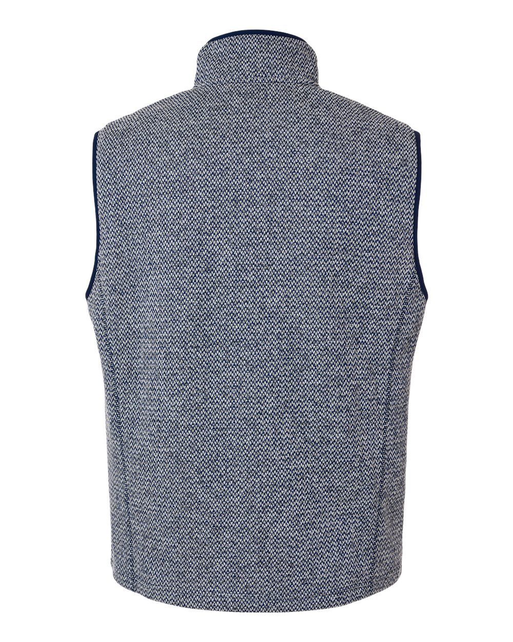 North End Men's Jasper Jacquard Fleece Vest - NE731 Classic Navy- White