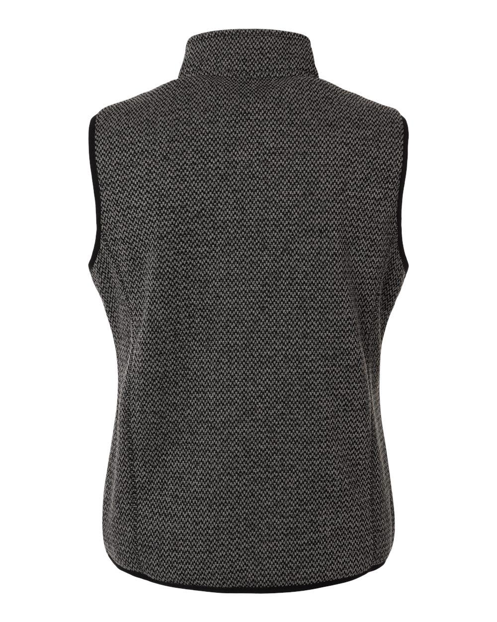 North End Women's Jasper Jacquard Fleece Vest - NE731W Black- Grey