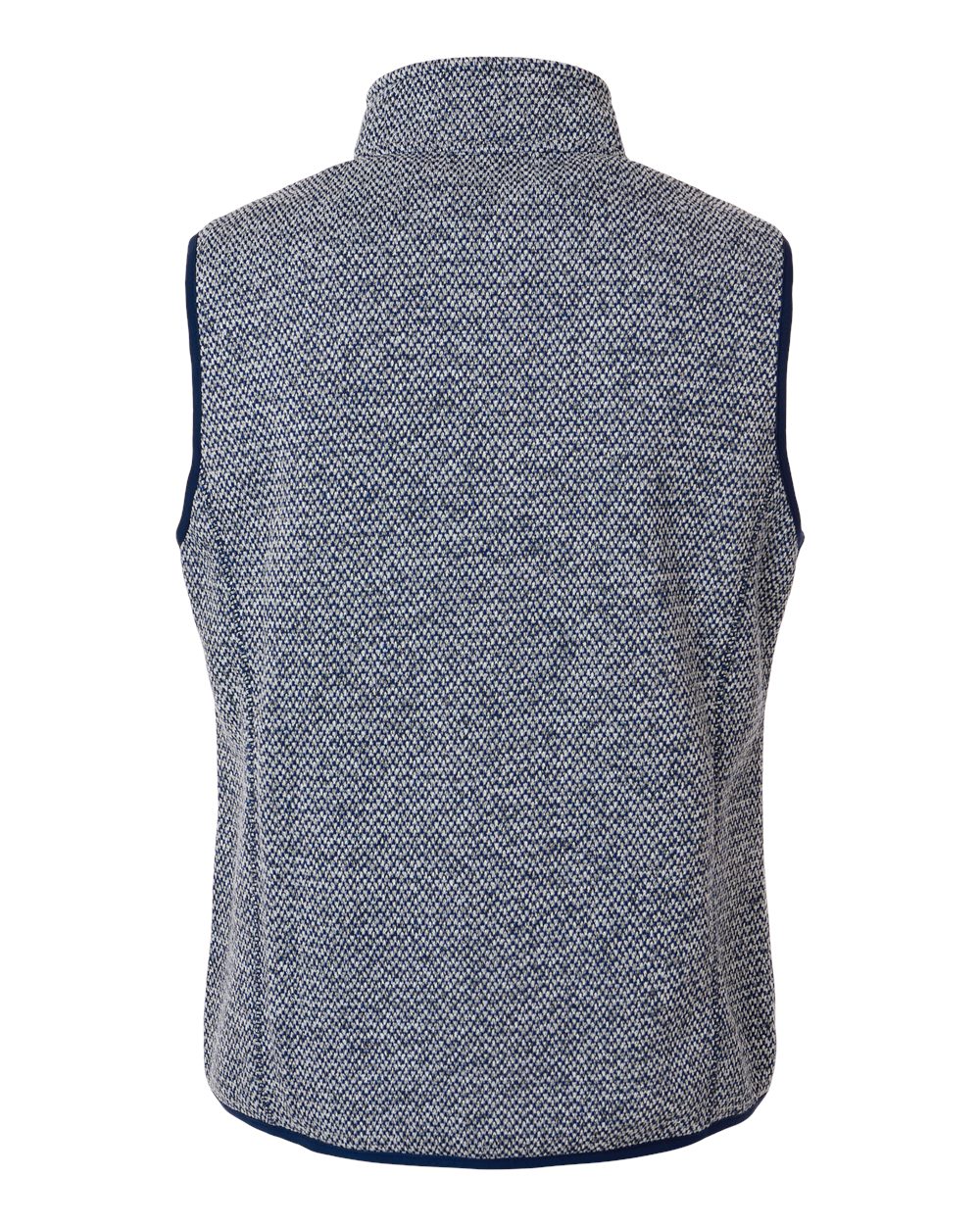 North End Women's Jasper Jacquard Fleece Vest - NE731W Classic Navy- White
