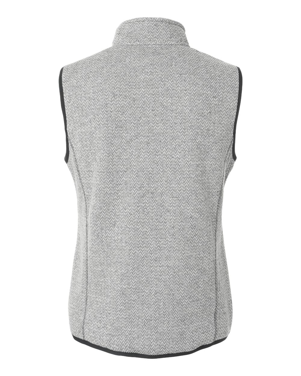 North End Women's Jasper Jacquard Fleece Vest - NE731W Grey- White
