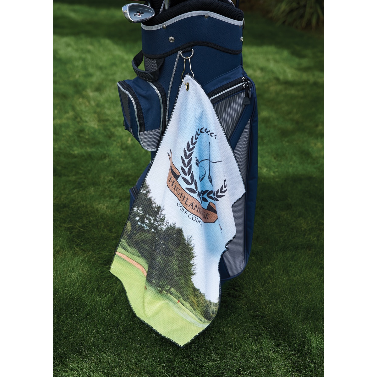 Microfiber Waffle Golf Towel - MW26TGCGSLCE White
