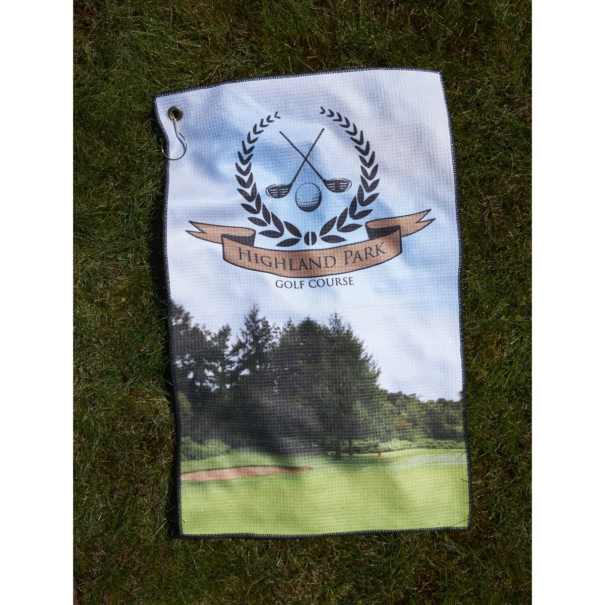 Microfiber Waffle Golf Towel - MW26TGCGSLCE White