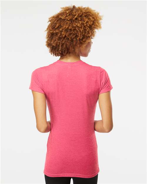 M&O Women's Deluxe Blend T-Shirt - 3540 - 3540M Heather Fuchsia