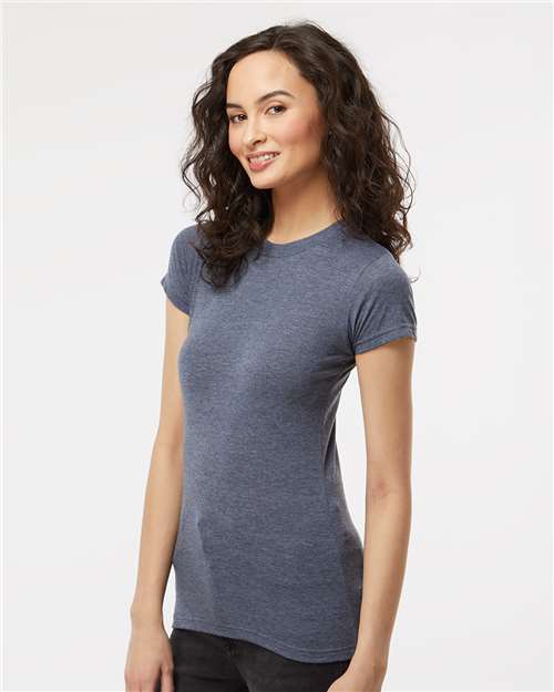 M&O Women's Deluxe Blend T-Shirt - 3540 - 3540M Heather Navy