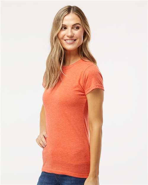 M&O Women's Deluxe Blend T-Shirt - 3540 - 3540M Heather Orange