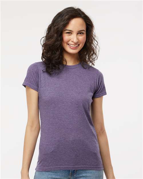 M&O Women's Deluxe Blend T-Shirt - 3540 - 3540M Heather Purple