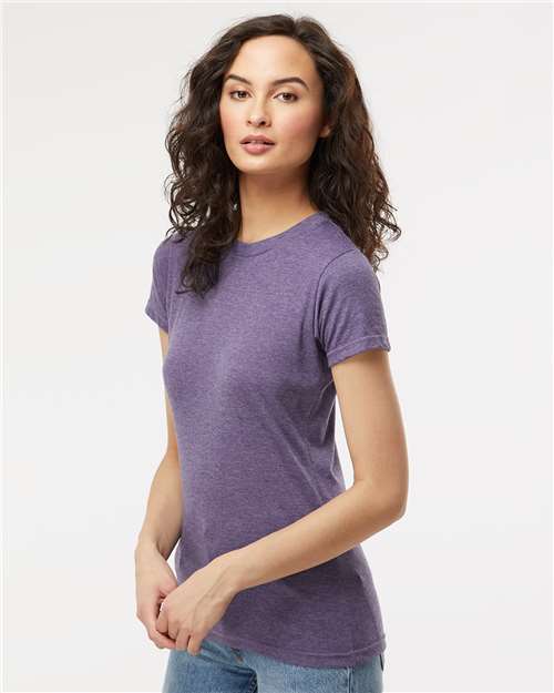 M&O Women's Deluxe Blend T-Shirt - 3540 - 3540M Heather Purple