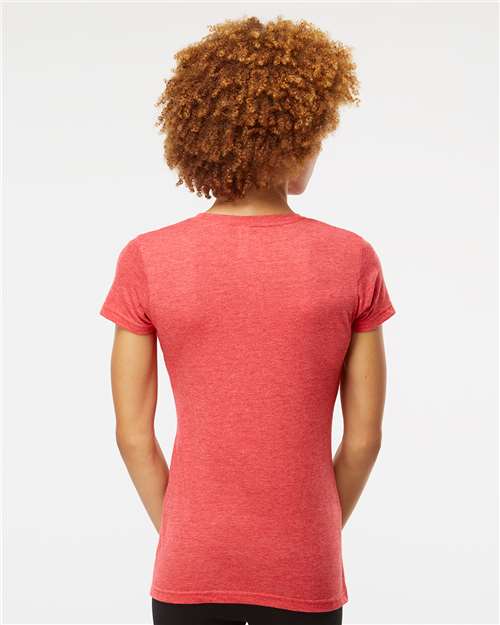 M&O Women's Deluxe Blend T-Shirt - 3540 - 3540M Heather Red