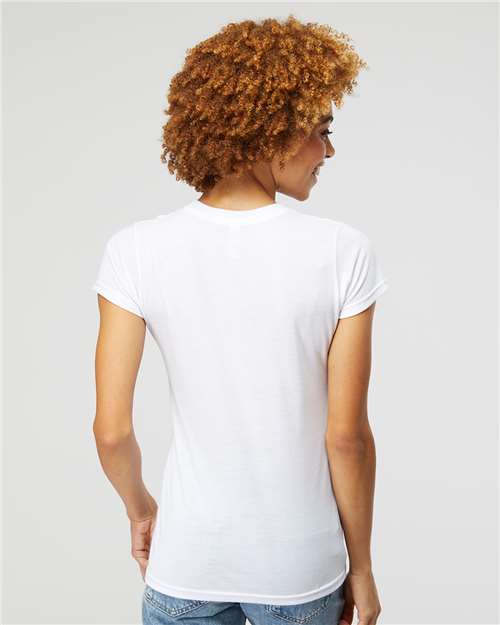 M&O Women's Deluxe Blend T-Shirt - 3540 - 3540M Heather White