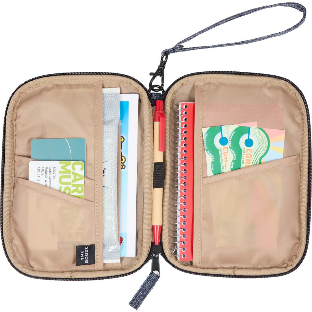 The Goods The Goods 2.0 Recycled Travel Wallet - SM-8252 Blue