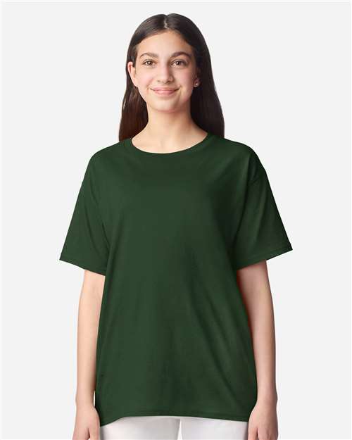 Gildan Youth Light Cotton T-Shirt - 3000B Forest Green