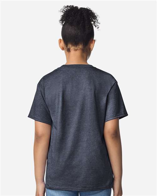 Gildan Youth Light Cotton T-Shirt - 3000B Heather Navy