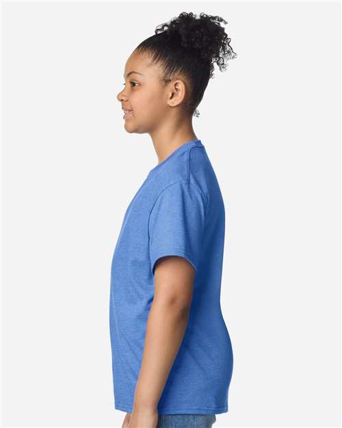 Gildan Youth Light Cotton T-Shirt - 3000B Heather Royal