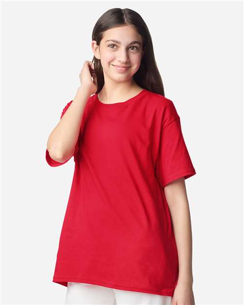 Gildan Youth Light Cotton T-Shirt - 3000B Red