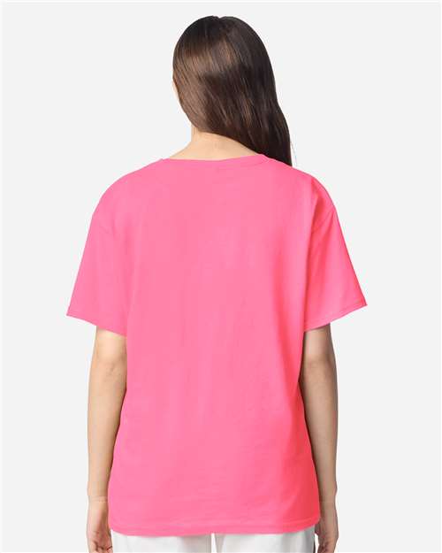Gildan Youth Light Cotton T-Shirt - 3000B Safety Pink