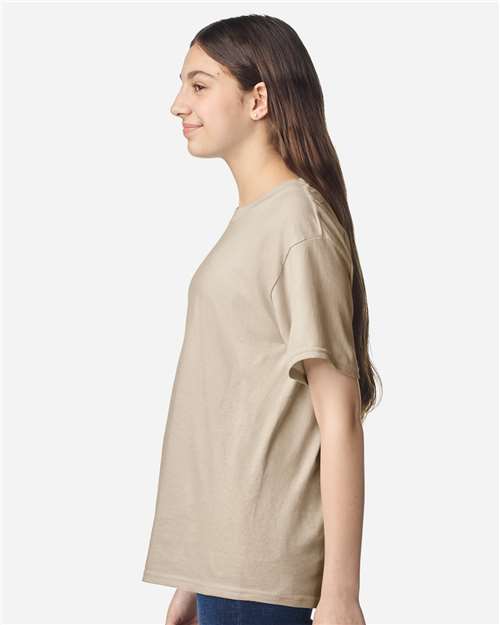Gildan Youth Light Cotton T-Shirt - 3000B Sand