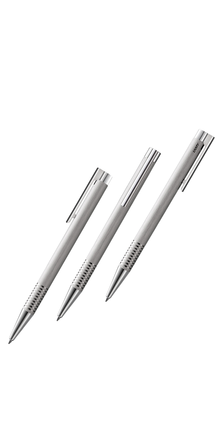LAMY Stylo à bille en acier inoxydable brossé avec logo - LAM06 Brushed