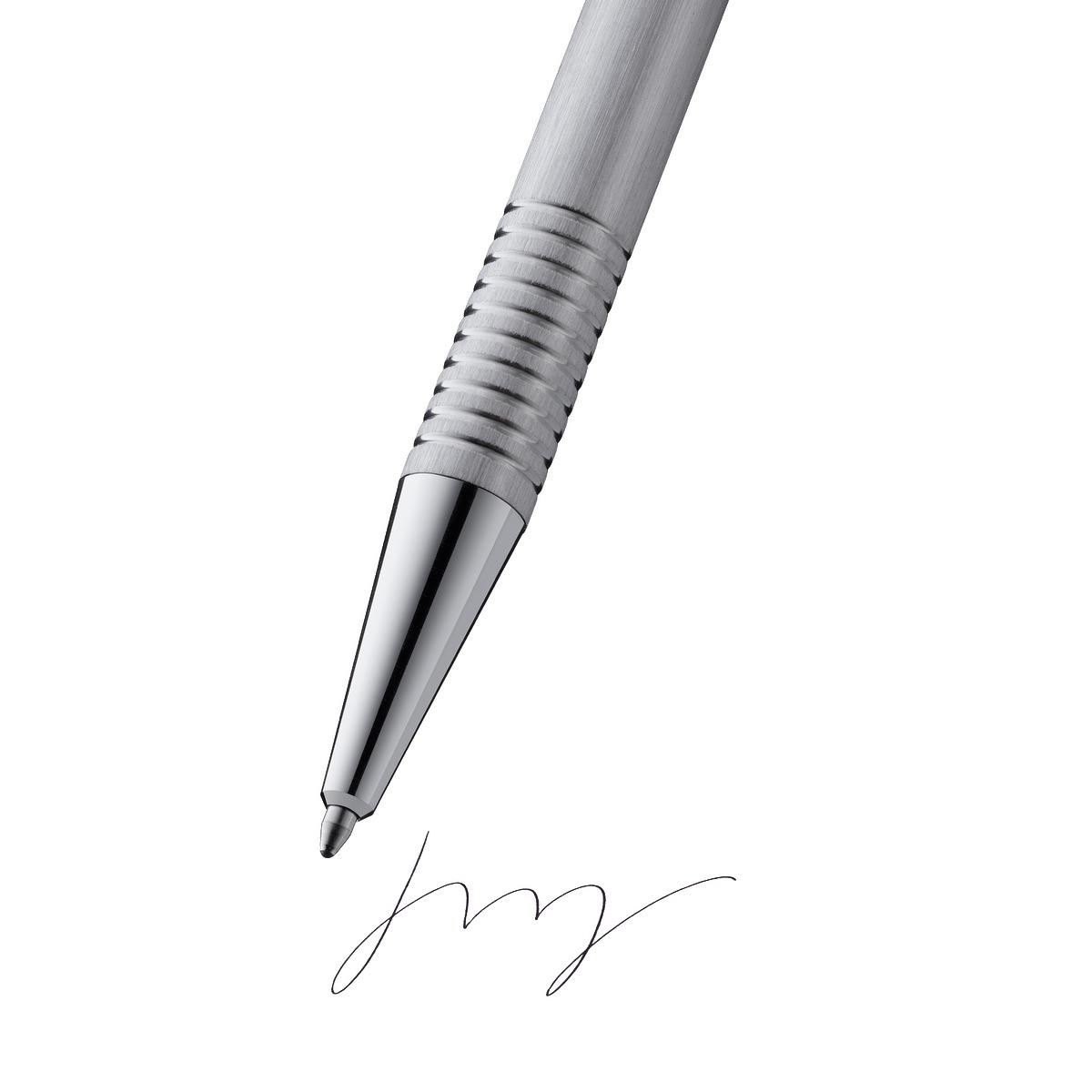 LAMY Stylo à bille en acier inoxydable brossé avec logo - LAM06 Brushed