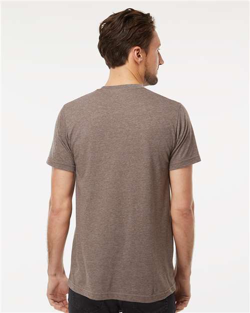 M&O Deluxe Blend T-Shirt - 3541 - 3541M Heather Brown