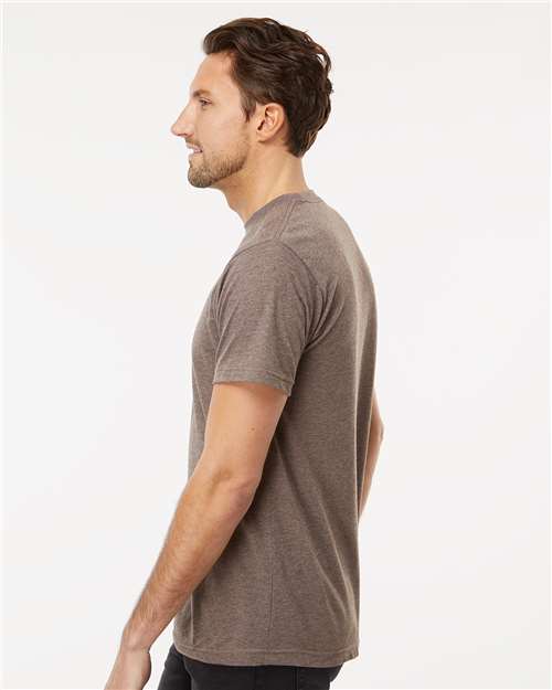 M&O Deluxe Blend T-Shirt - 3541 - 3541M Heather Brown