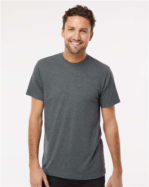 M&O Deluxe Blend T-Shirt - 3541 - 3541M Heather Charcoal