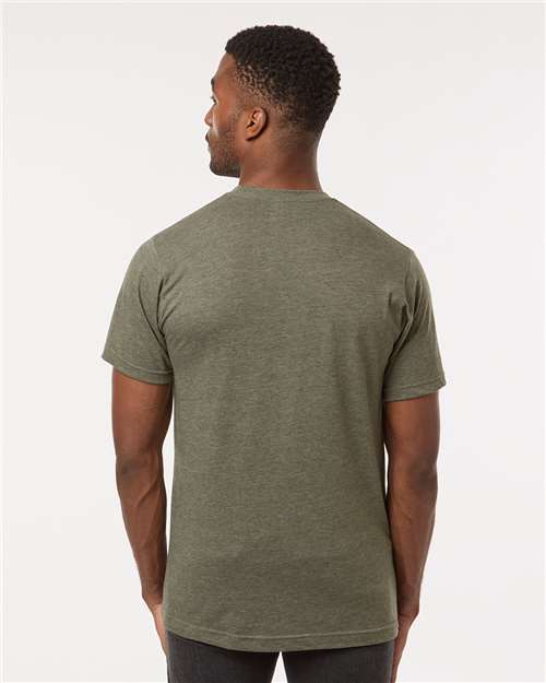 M&O Deluxe Blend T-Shirt - 3541 - 3541M Heather Military Green