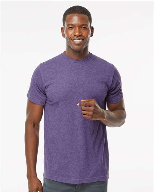 M&O Deluxe Blend T-Shirt - 3541 - 3541M Heather Purple