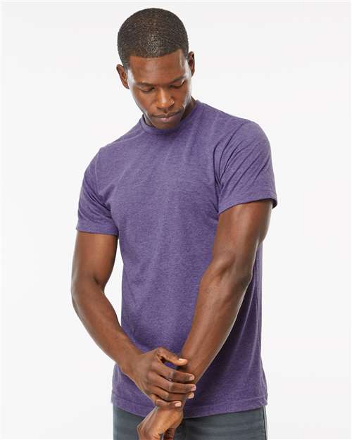 M&O Deluxe Blend T-Shirt - 3541 - 3541M Heather Purple
