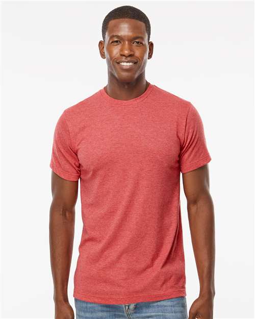 M&O Deluxe Blend T-Shirt - 3541 - 3541M Heather Red