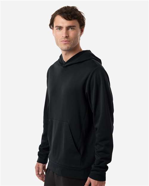 Team 365 Unisex Squad Hooded Tech Fleece Pullover - TT400 Black