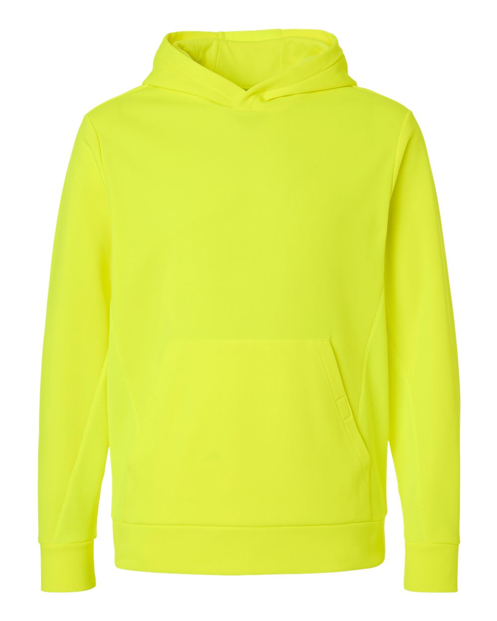 Team 365 Unisex Squad Hooded Tech Fleece Pullover - TT400 Safety Yellow