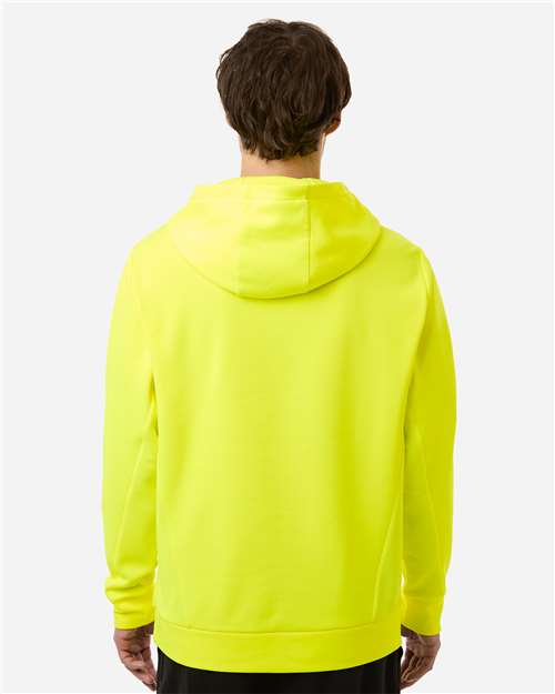 Team 365 Unisex Squad Hooded Tech Fleece Pullover - TT400 Safety Yellow
